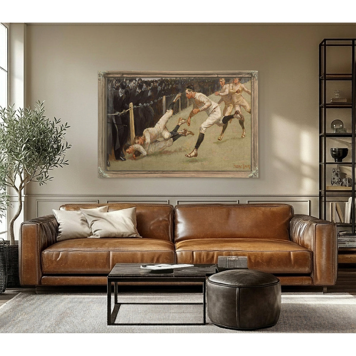 Touchdown Yale Vs Princeton Thanksgiving Day Nov Yale Princeton by Frederic Remington