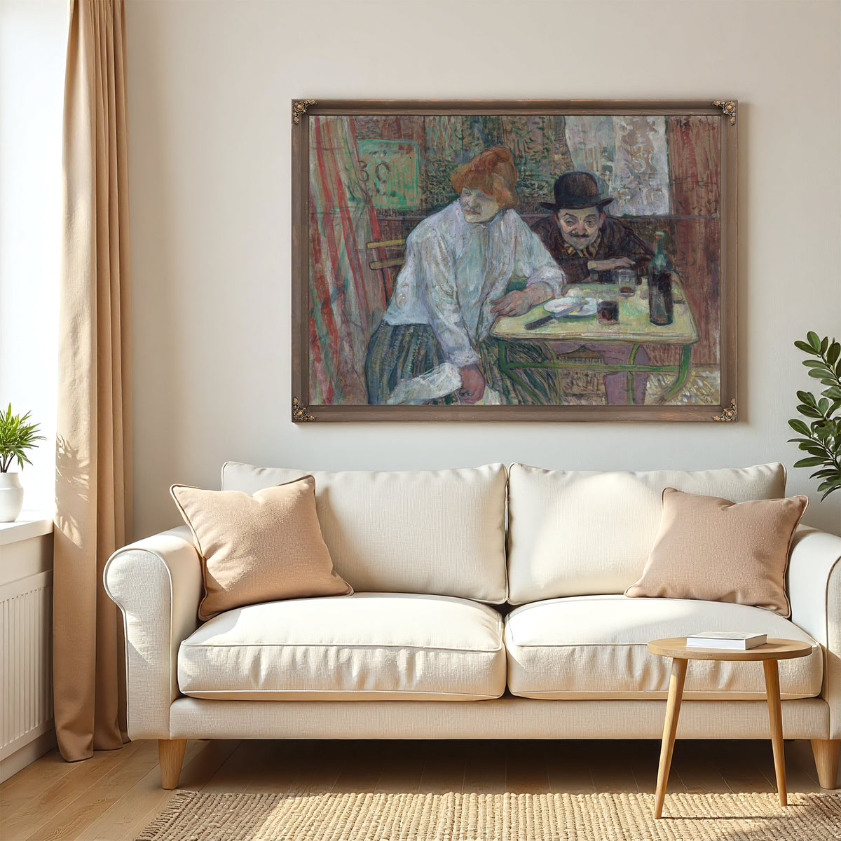 At Cafe la Mie About By Toulouse Lautrec