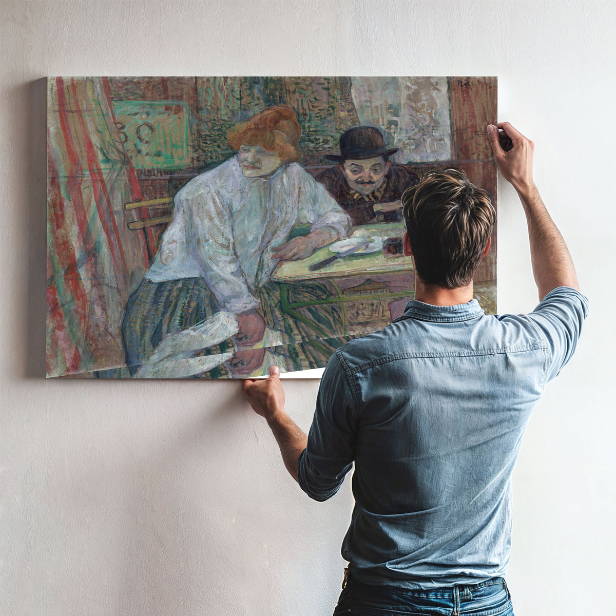 At Cafe la Mie About By Toulouse Lautrec