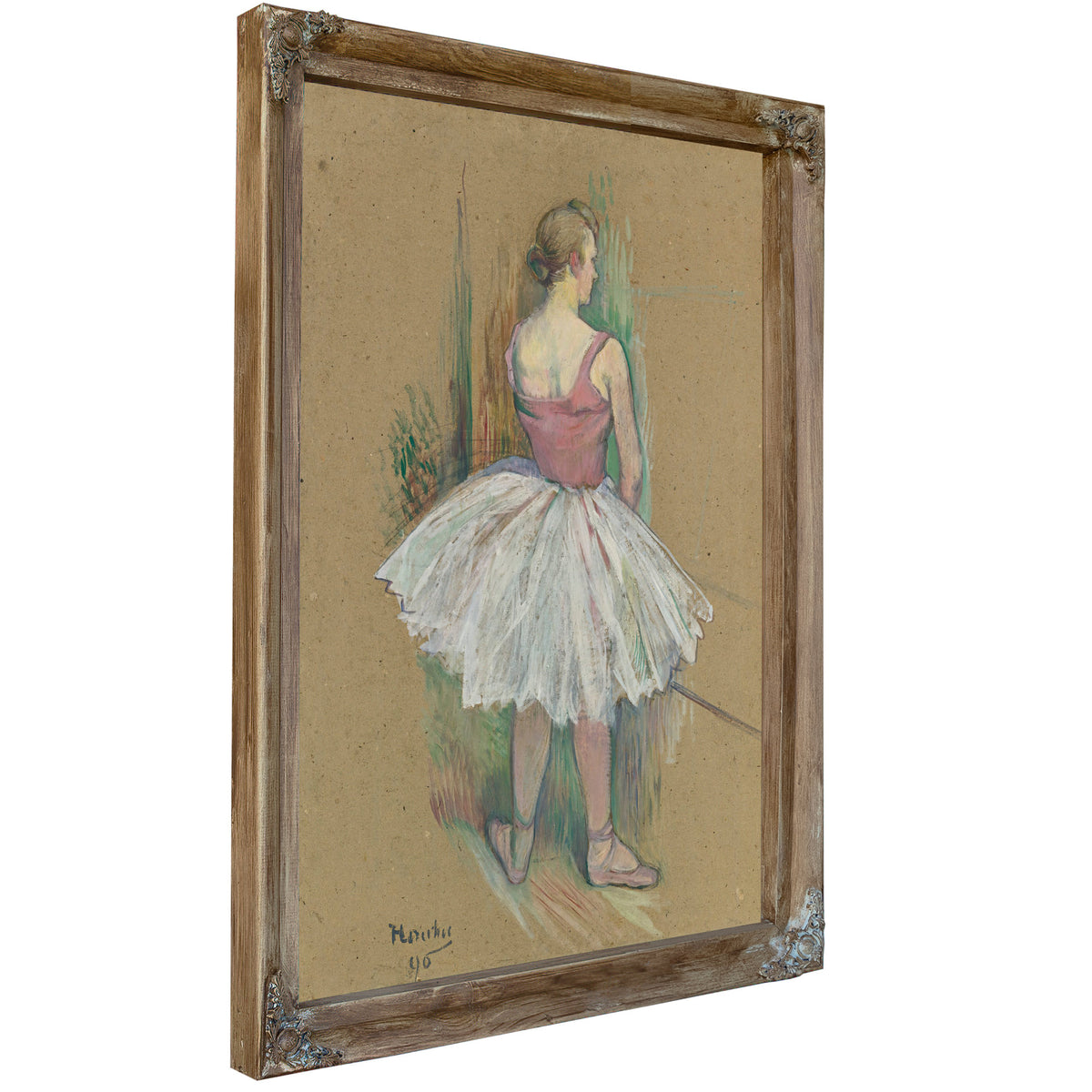 Danseuse En Pied Vue de Dos By Toulouse Lautrec