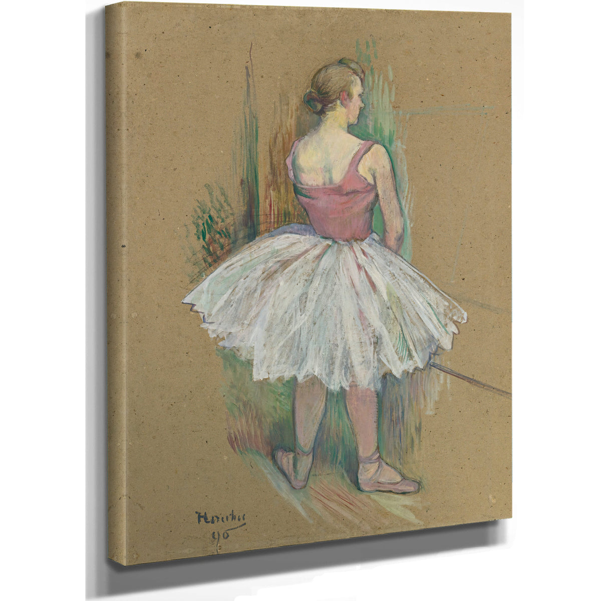 Danseuse En Pied Vue de Dos By Toulouse Lautrec