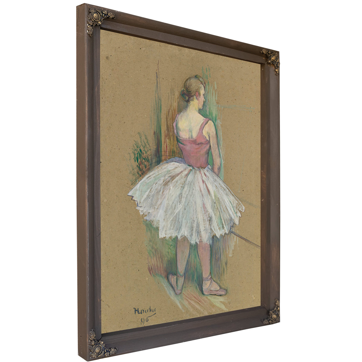Danseuse En Pied Vue de Dos By Toulouse Lautrec