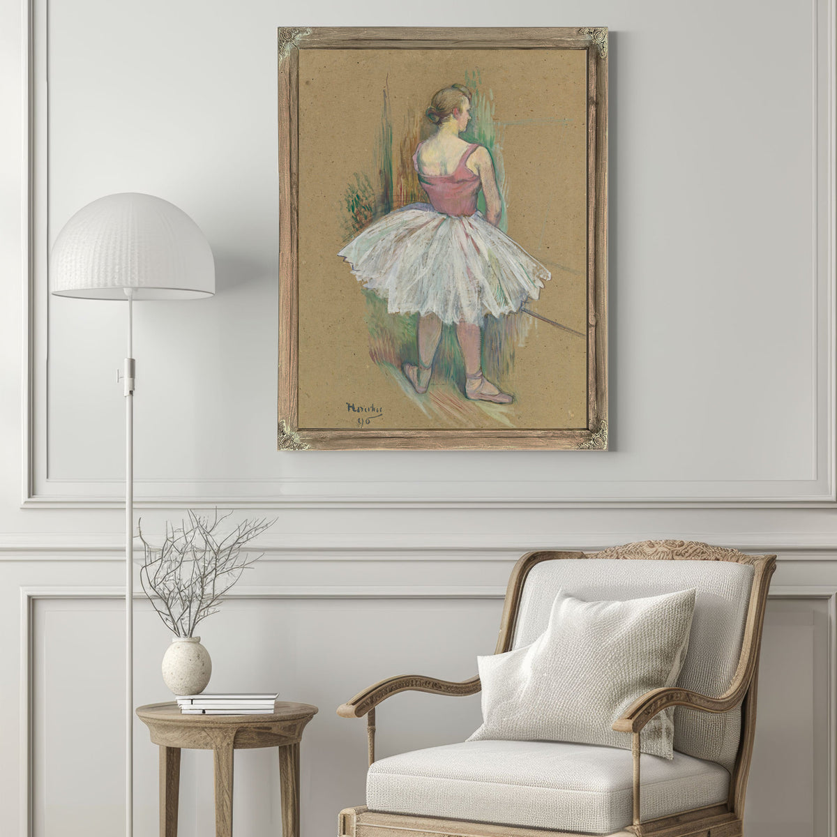 Danseuse En Pied Vue de Dos By Toulouse Lautrec