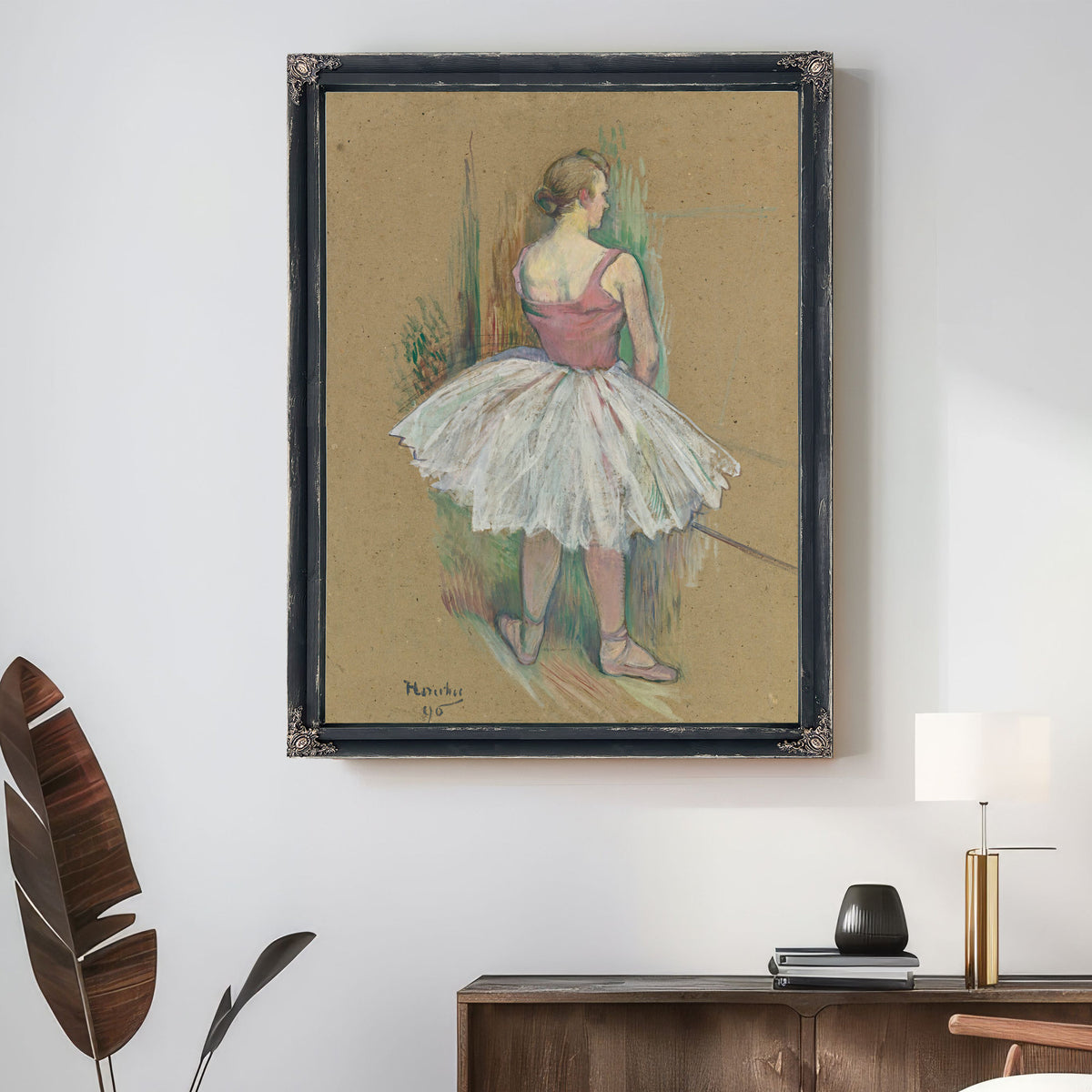 Danseuse En Pied Vue de Dos By Toulouse Lautrec