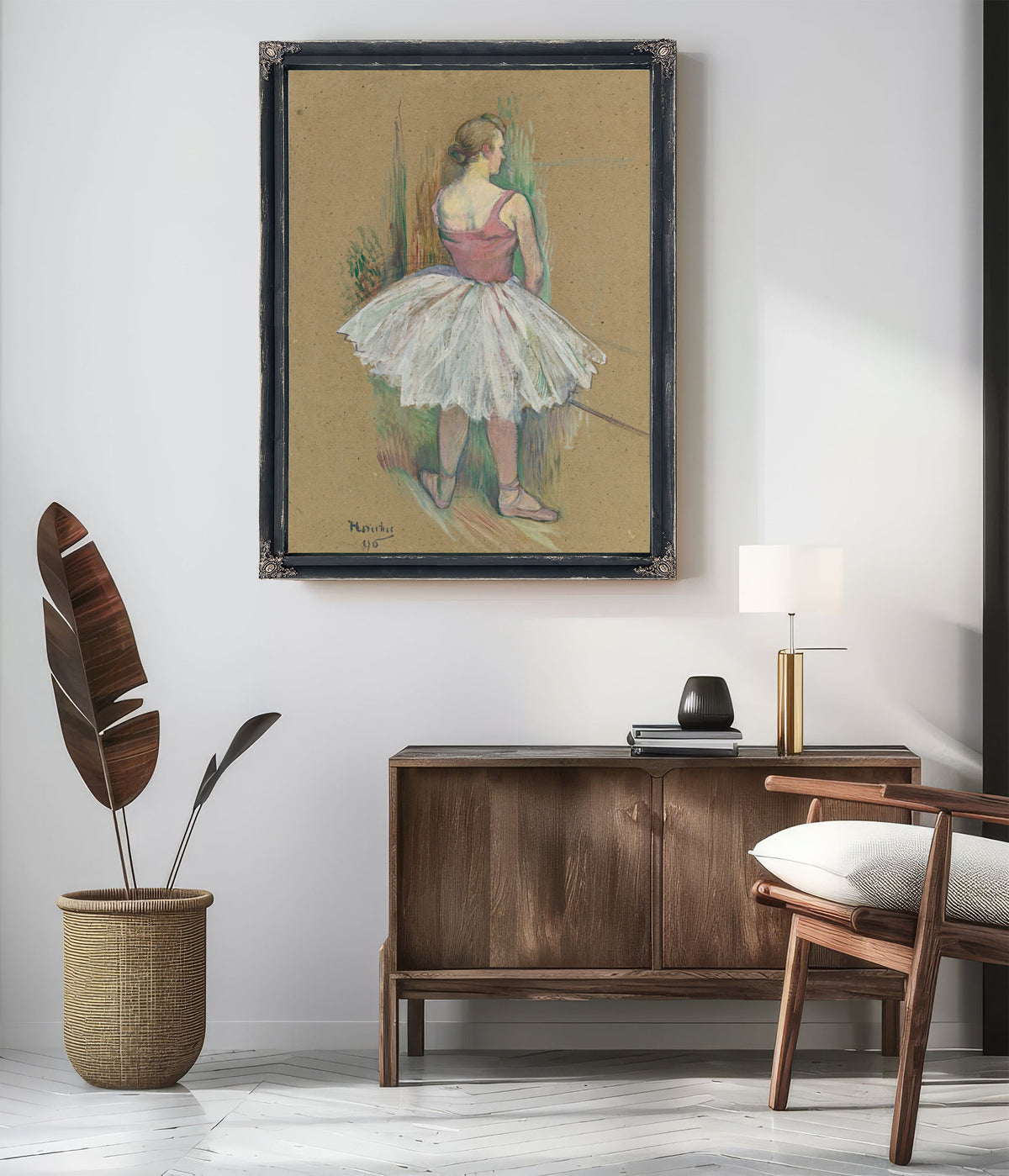 Danseuse En Pied Vue de Dos By Toulouse Lautrec