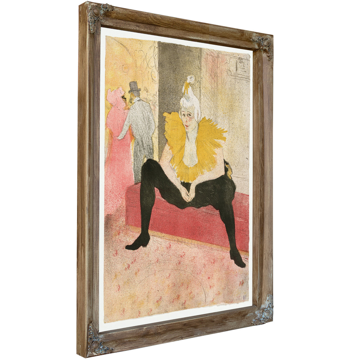 Elles Seated Clown Mlle Cha U Ka O By Toulouse Lautrec