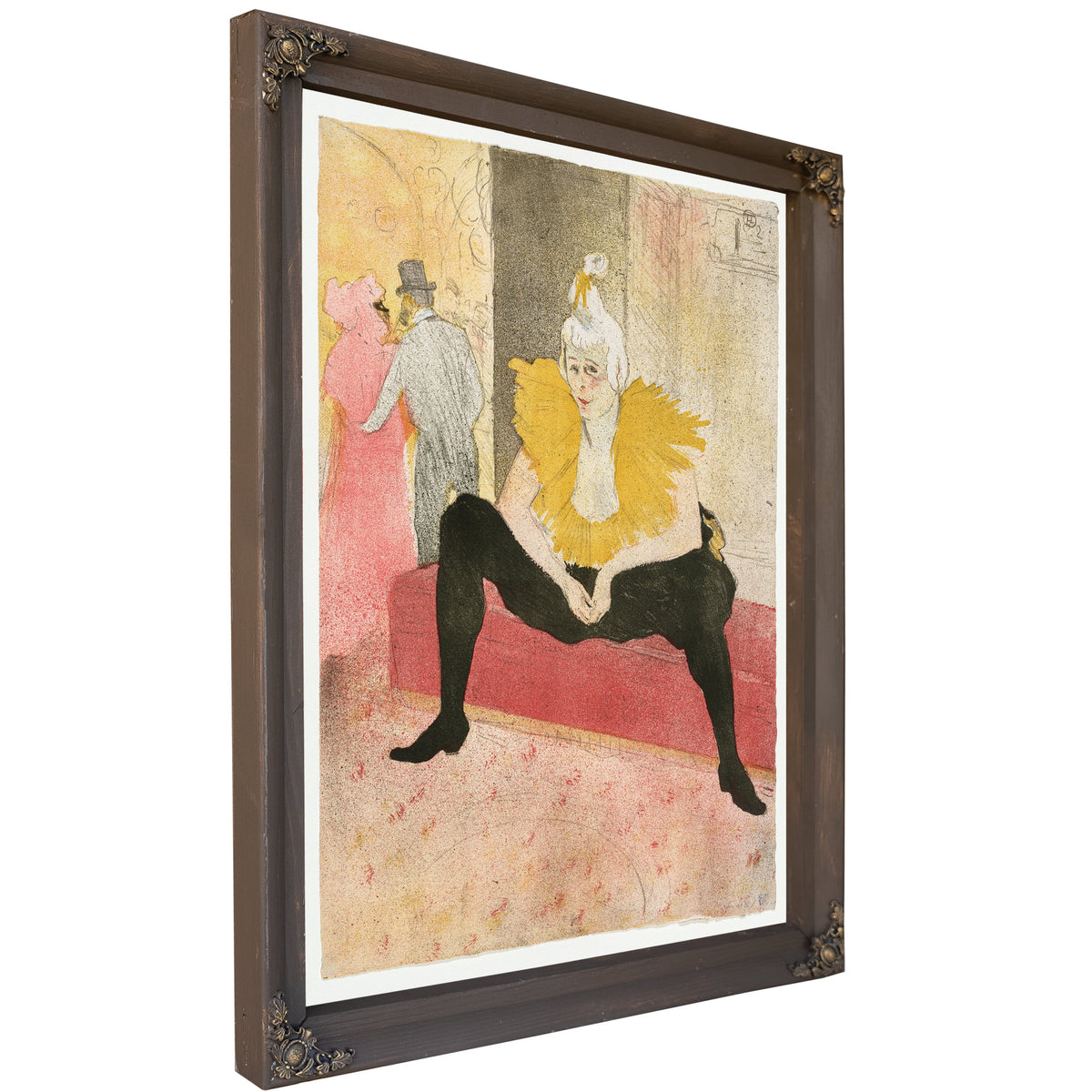 Elles Seated Clown Mlle Cha U Ka O By Toulouse Lautrec
