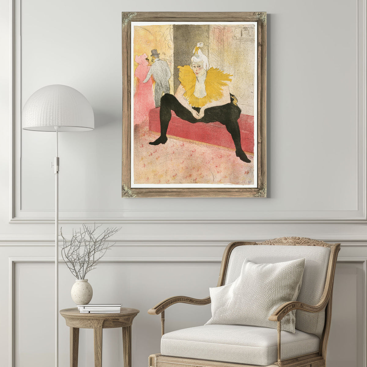 Elles Seated Clown Mlle Cha U Ka O By Toulouse Lautrec
