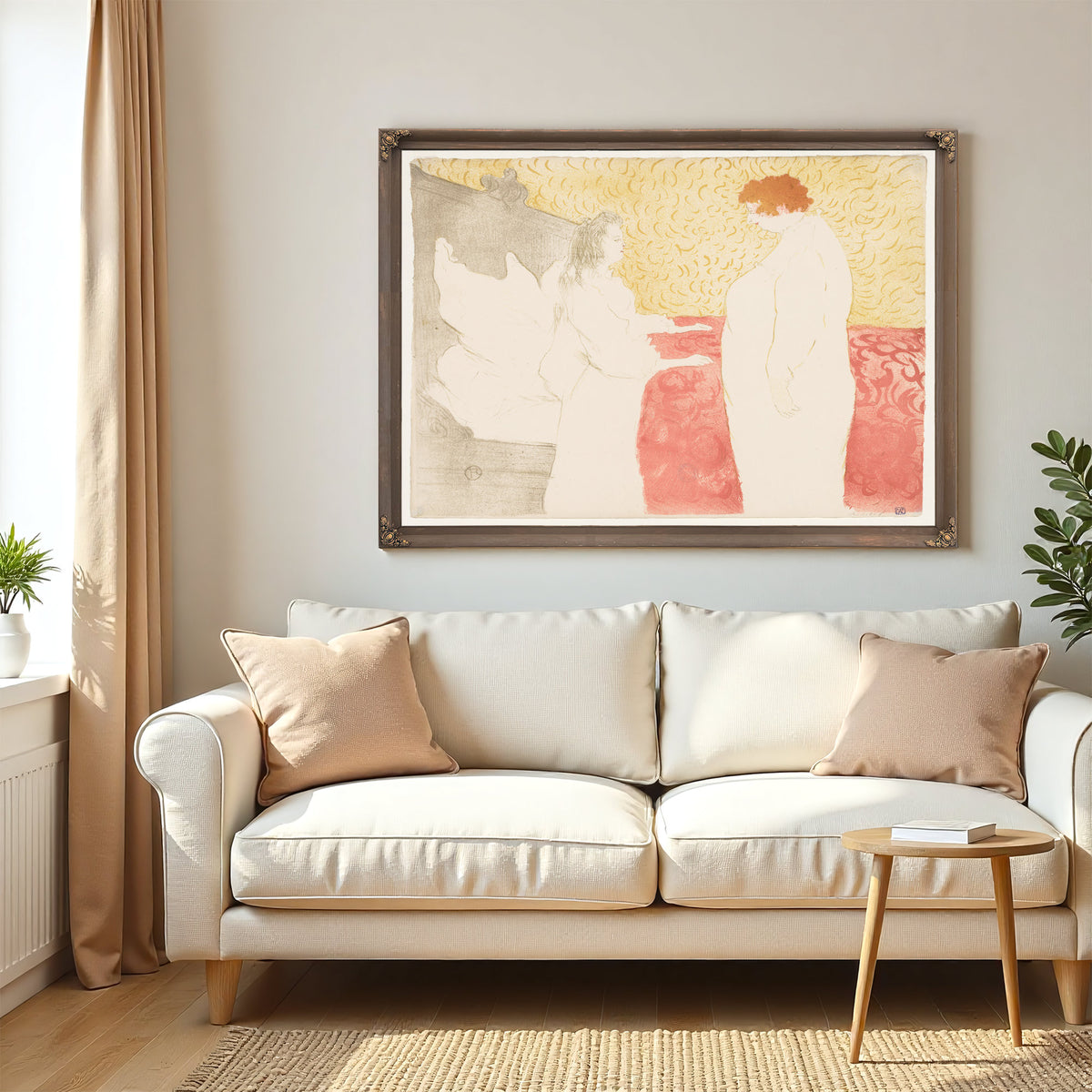 Elles Woman Bed Mlle Cha U Ka O By Toulouse Lautrec