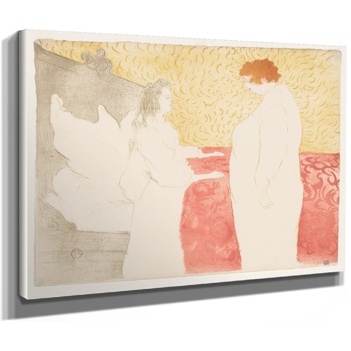 Elles Woman Bed Mlle Cha U Ka O By Toulouse Lautrec