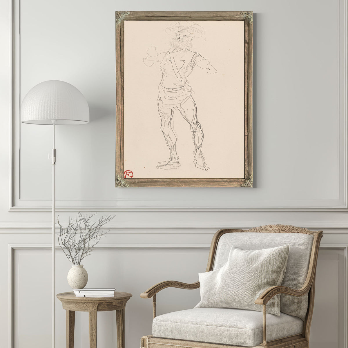 Homme Debout By Toulouse Lautrec