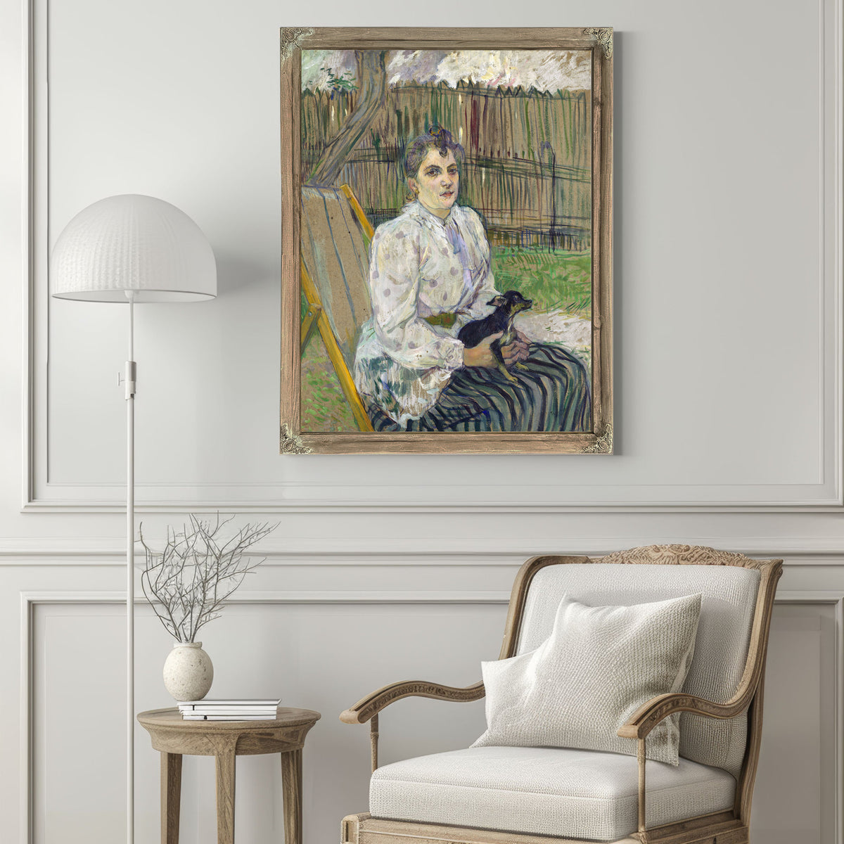 Lady a Dog By Toulouse Lautrec