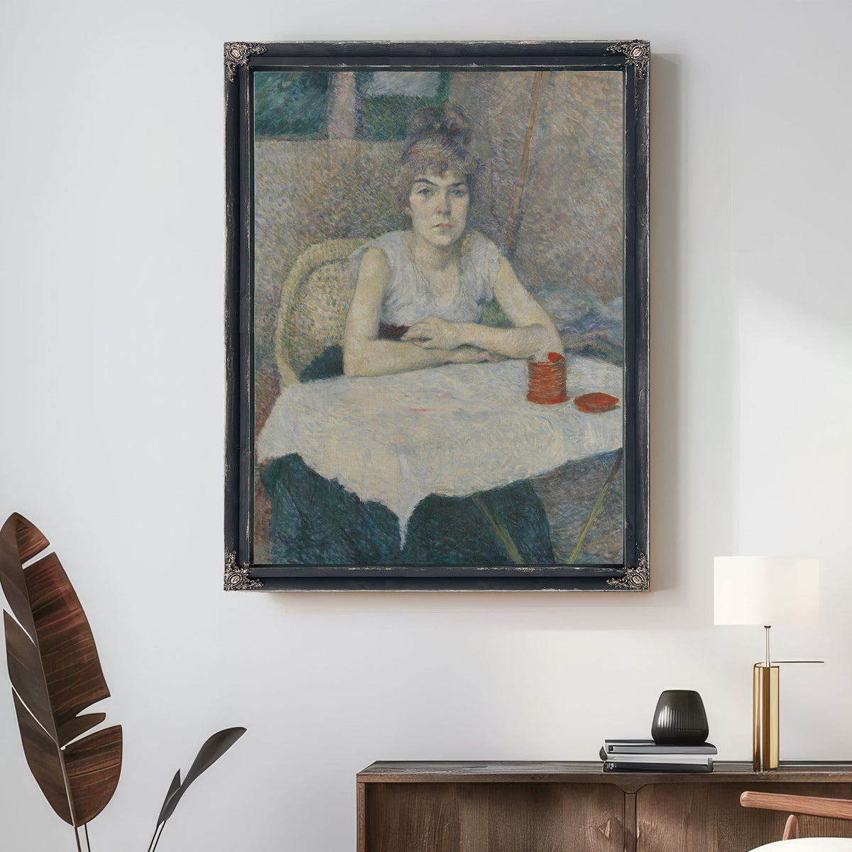 Young Woman a Table Poudre de Riz By Toulouse Lautrec