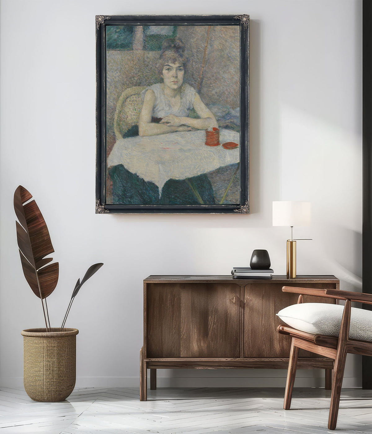Young Woman a Table Poudre de Riz By Toulouse Lautrec