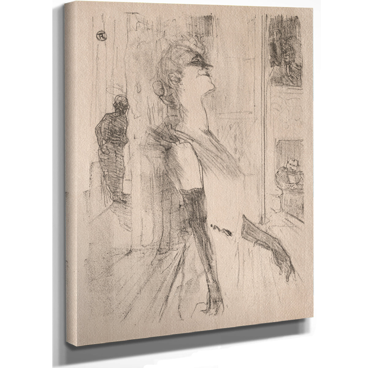 Yvette Guilbert Sur la Scene By Toulouse Lautrec