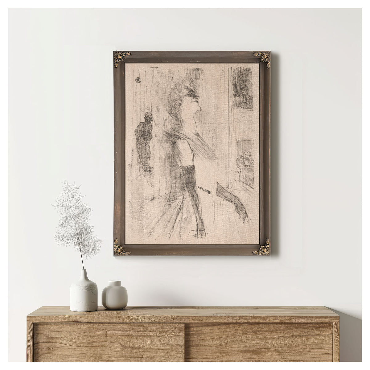 Yvette Guilbert Sur la Scene By Toulouse Lautrec