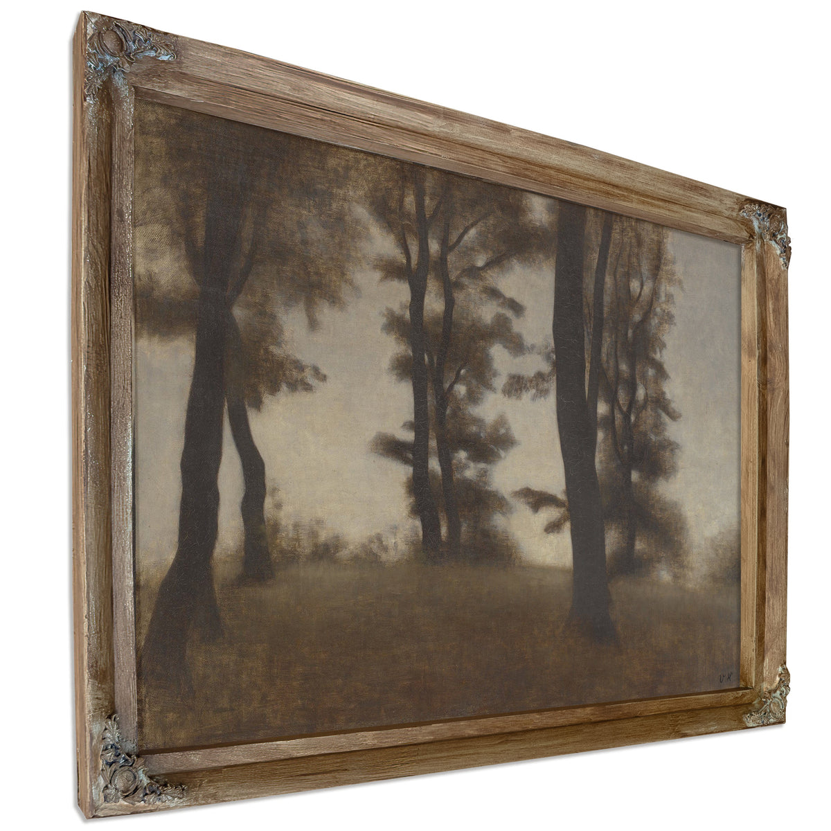 Tree Trunks Arresodal Near Frederiksvaerk North Zealand by Vilhelm Hammershoi