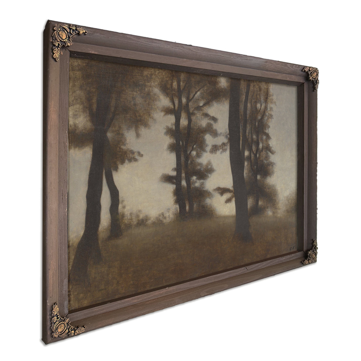 Tree Trunks Arresodal Near Frederiksvaerk North Zealand by Vilhelm Hammershoi
