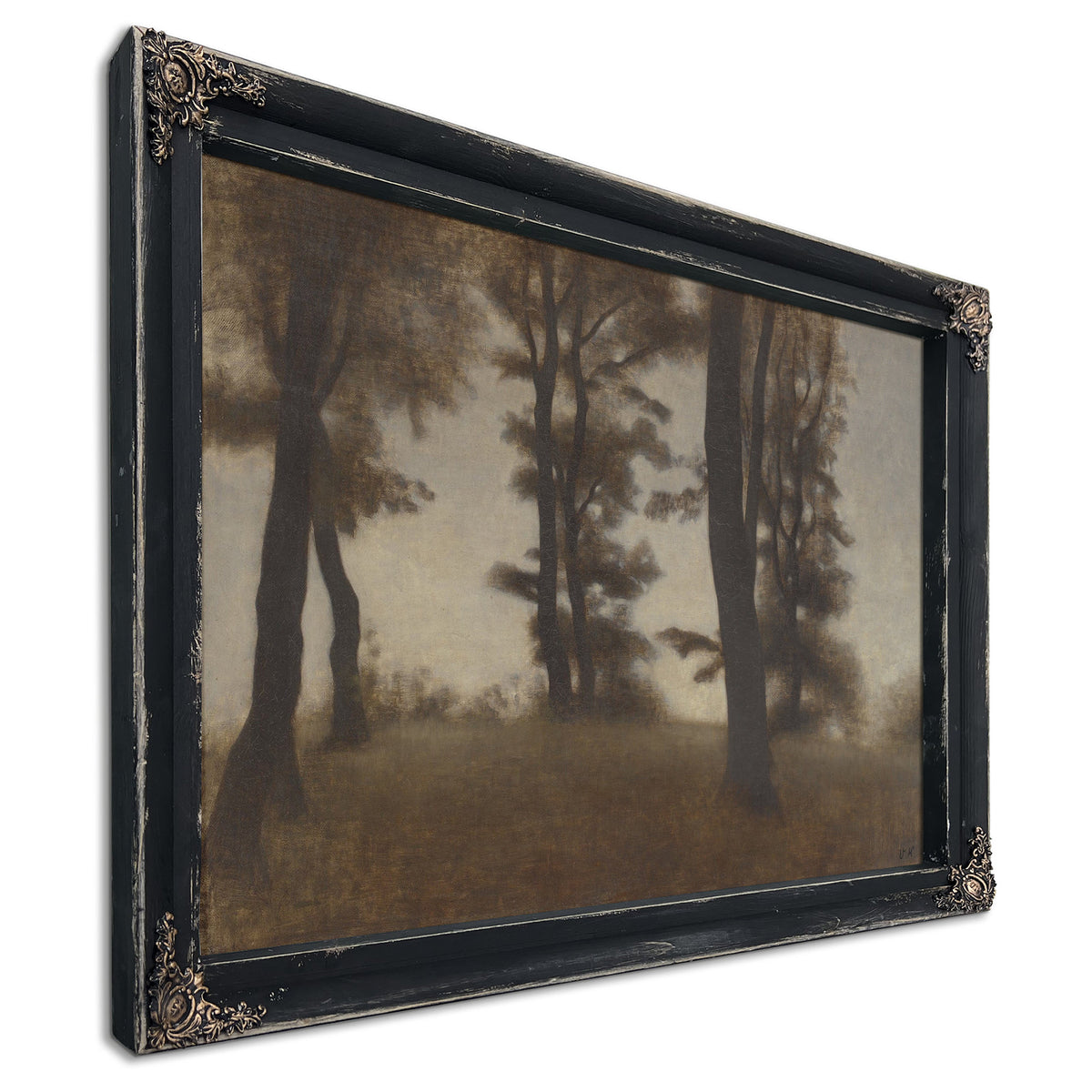 Tree Trunks Arresodal Near Frederiksvaerk North Zealand by Vilhelm Hammershoi