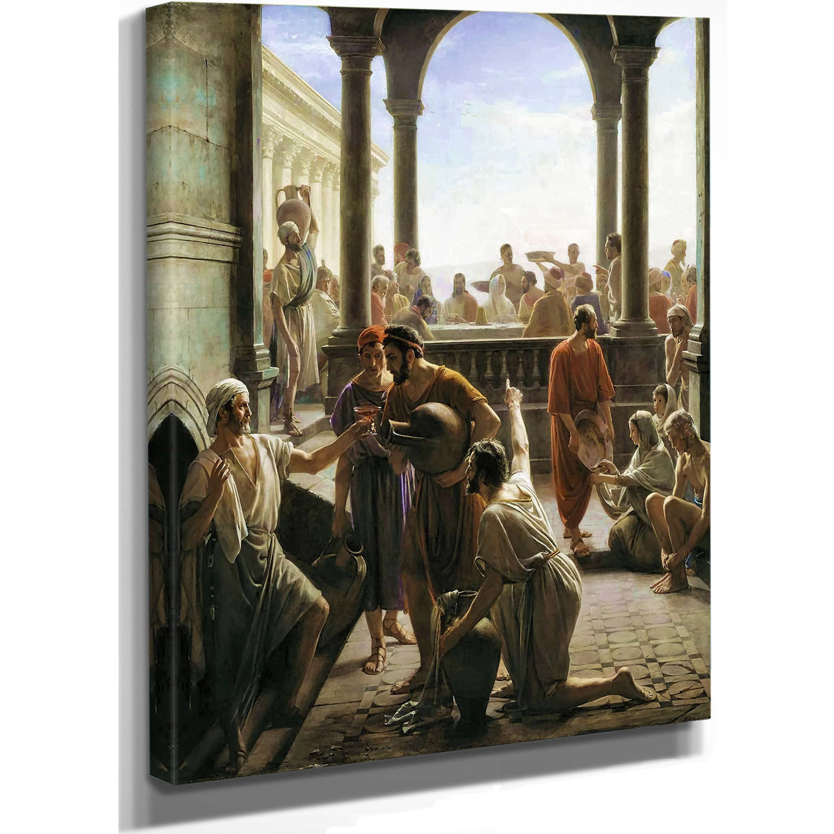 Turning Water To Wine The Wedding At Cana by Carl Bloch