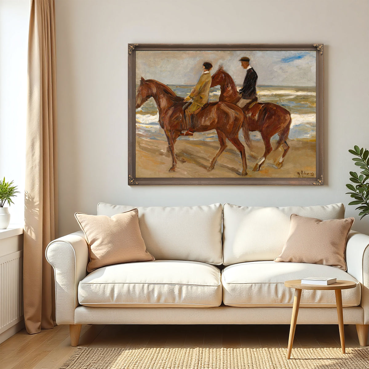 Two Riders On The Beach by Max Liebermann