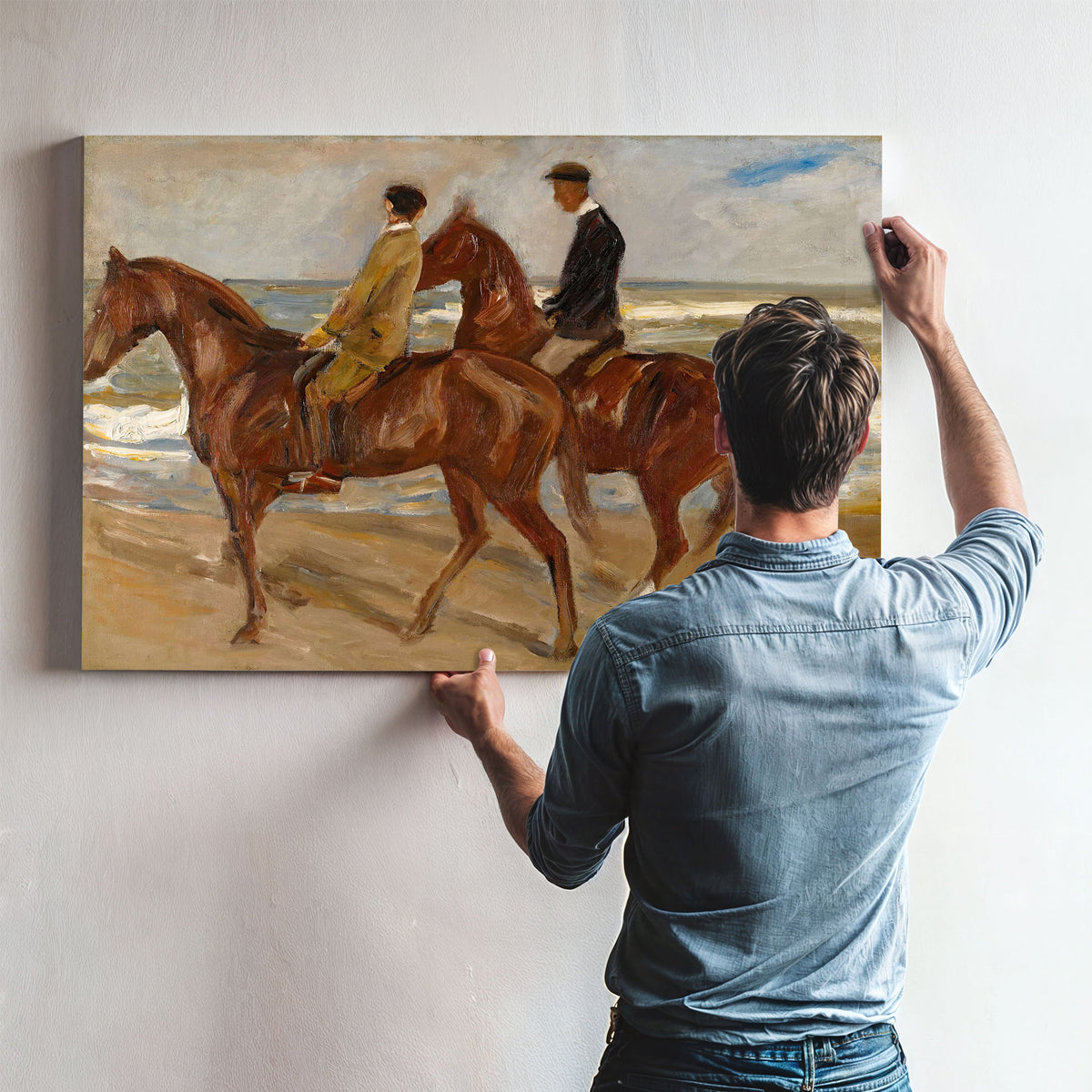 Two Riders On The Beach by Max Liebermann