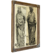 Two Studies Of Medieval Sculpture by Dante Gabriel Rossetti