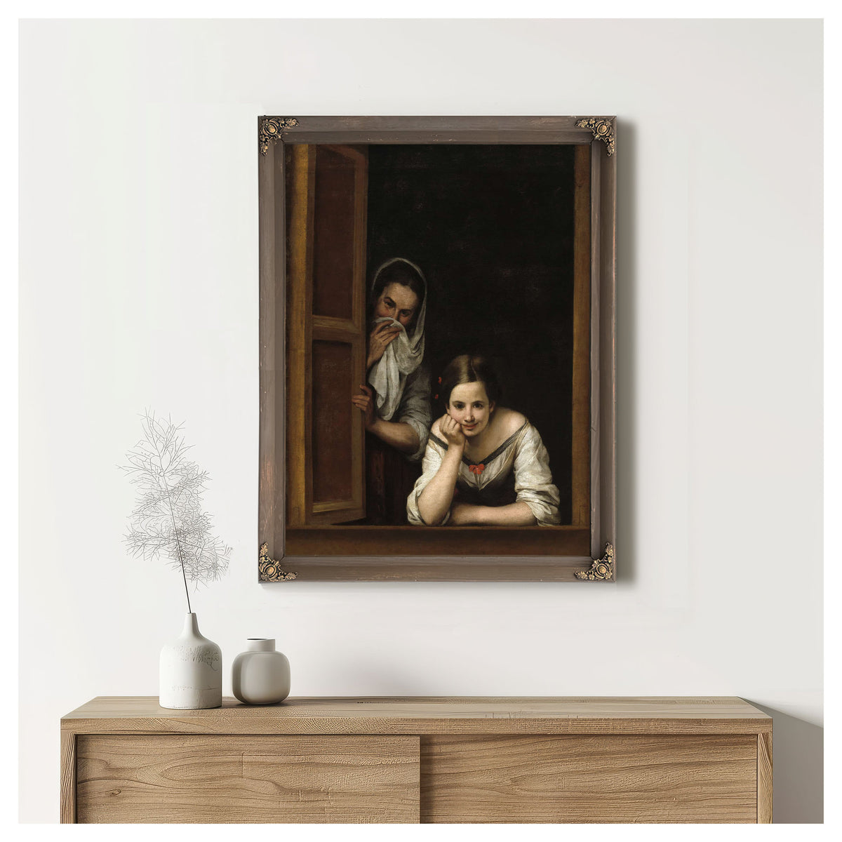 Two Women At A Window by Bartolome Esteban Murillo