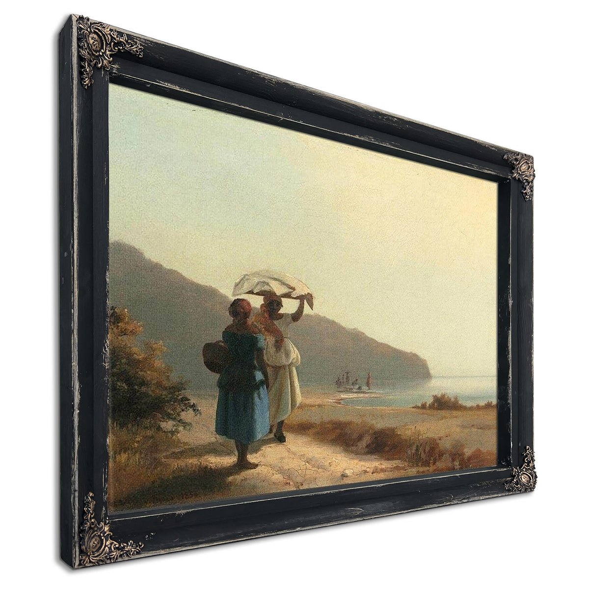 Two Women Chatting By The Sea St Thomas Camille Pissarro