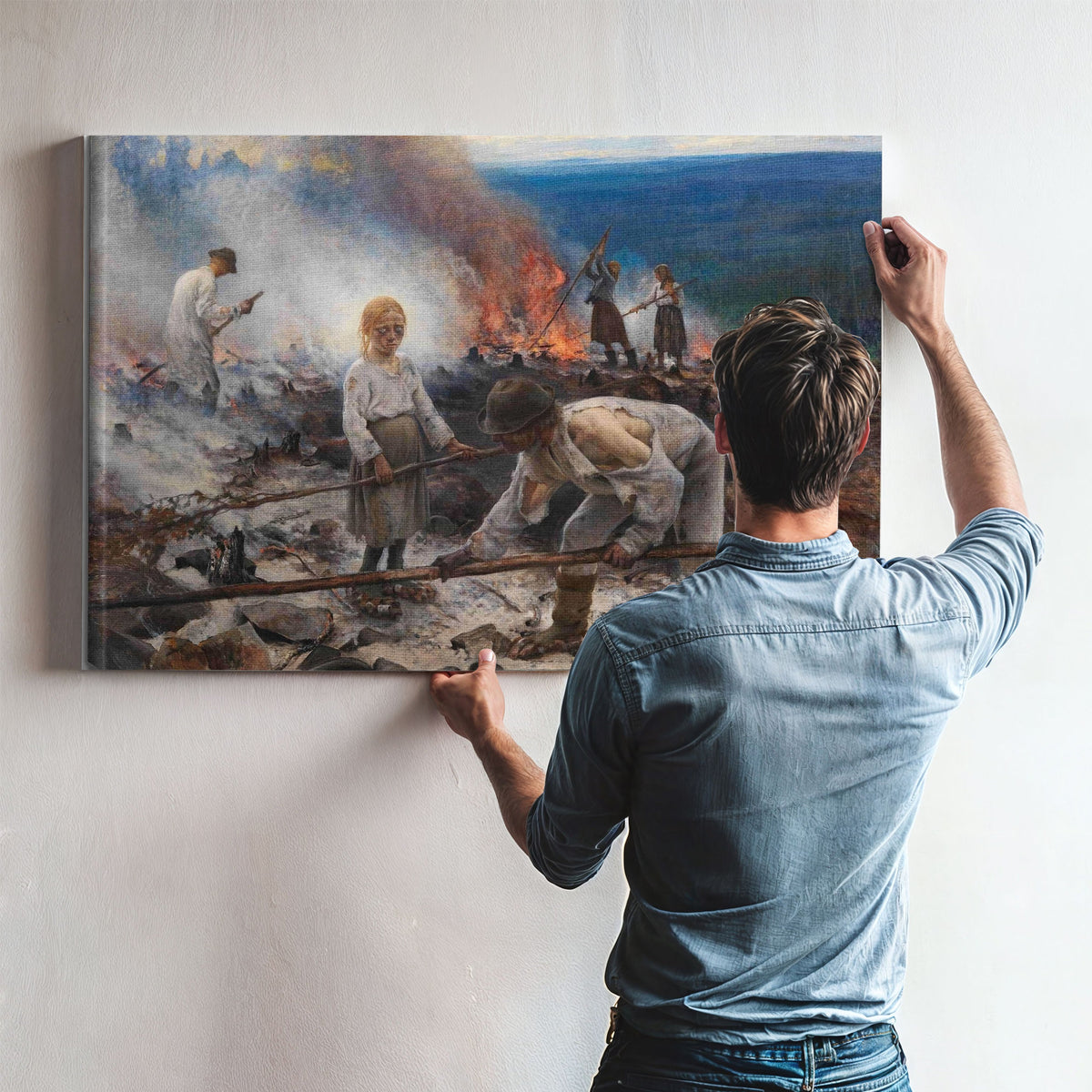Under The Yoke Burning The Brushwood by Eero Jarnefelt