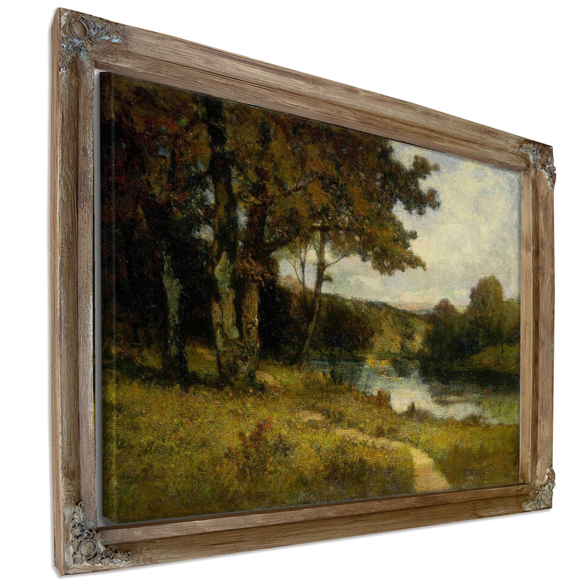 Untitled Landscape Trees Near River by Edward Mitchell Bannister