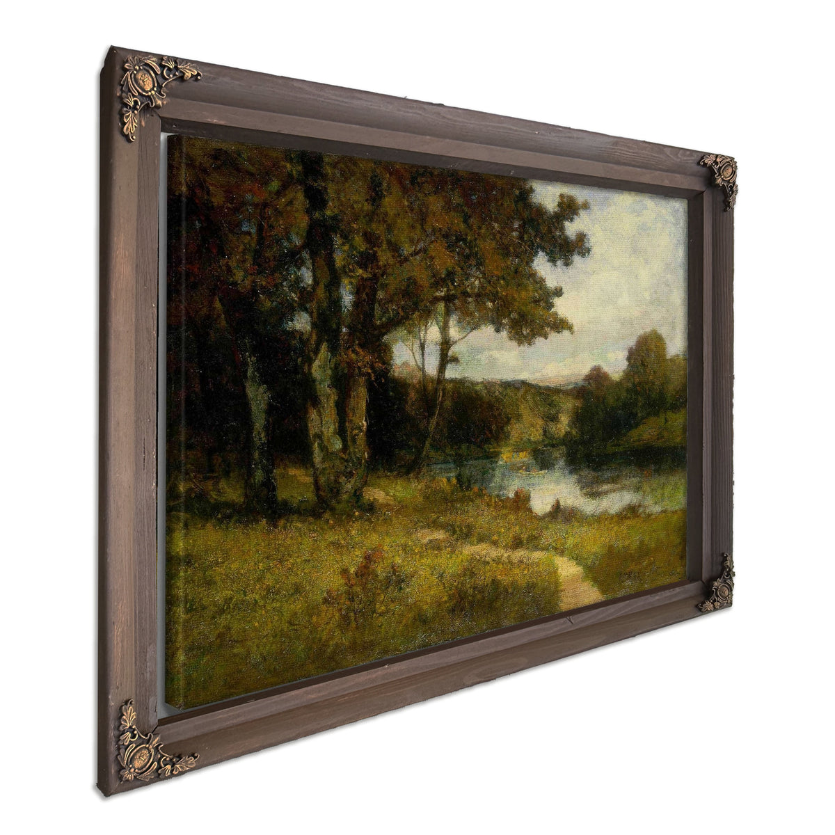 Untitled Landscape Trees Near River by Edward Mitchell Bannister