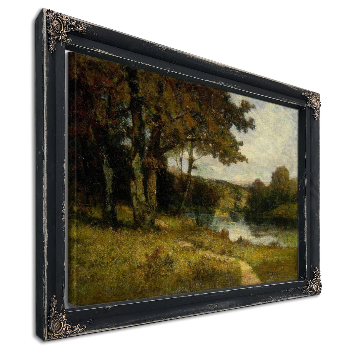 Untitled Landscape Trees Near River by Edward Mitchell Bannister