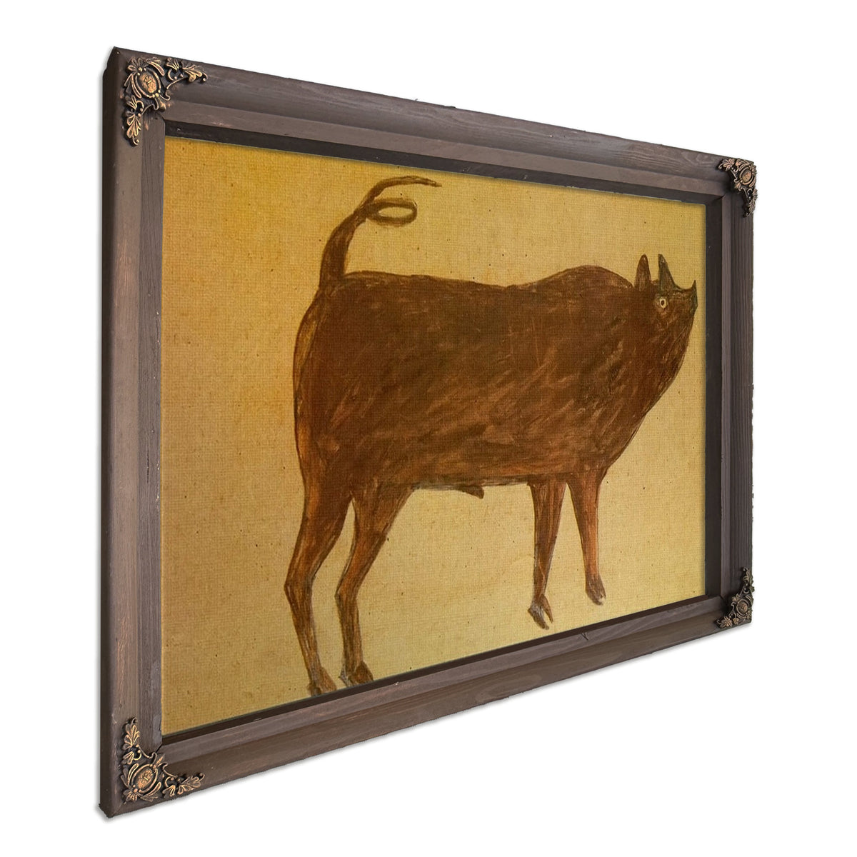 Untitled Pig Corkscrew By Bill Traylor