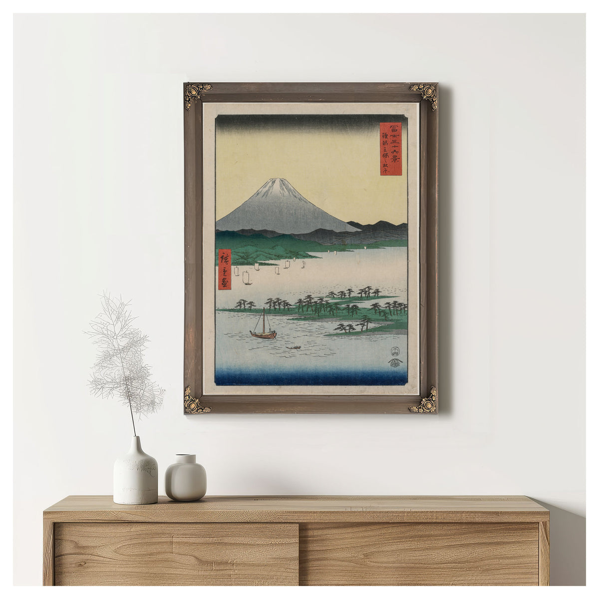 Pine Groves Miho Suruga the Series By Utagawa Hiroshige