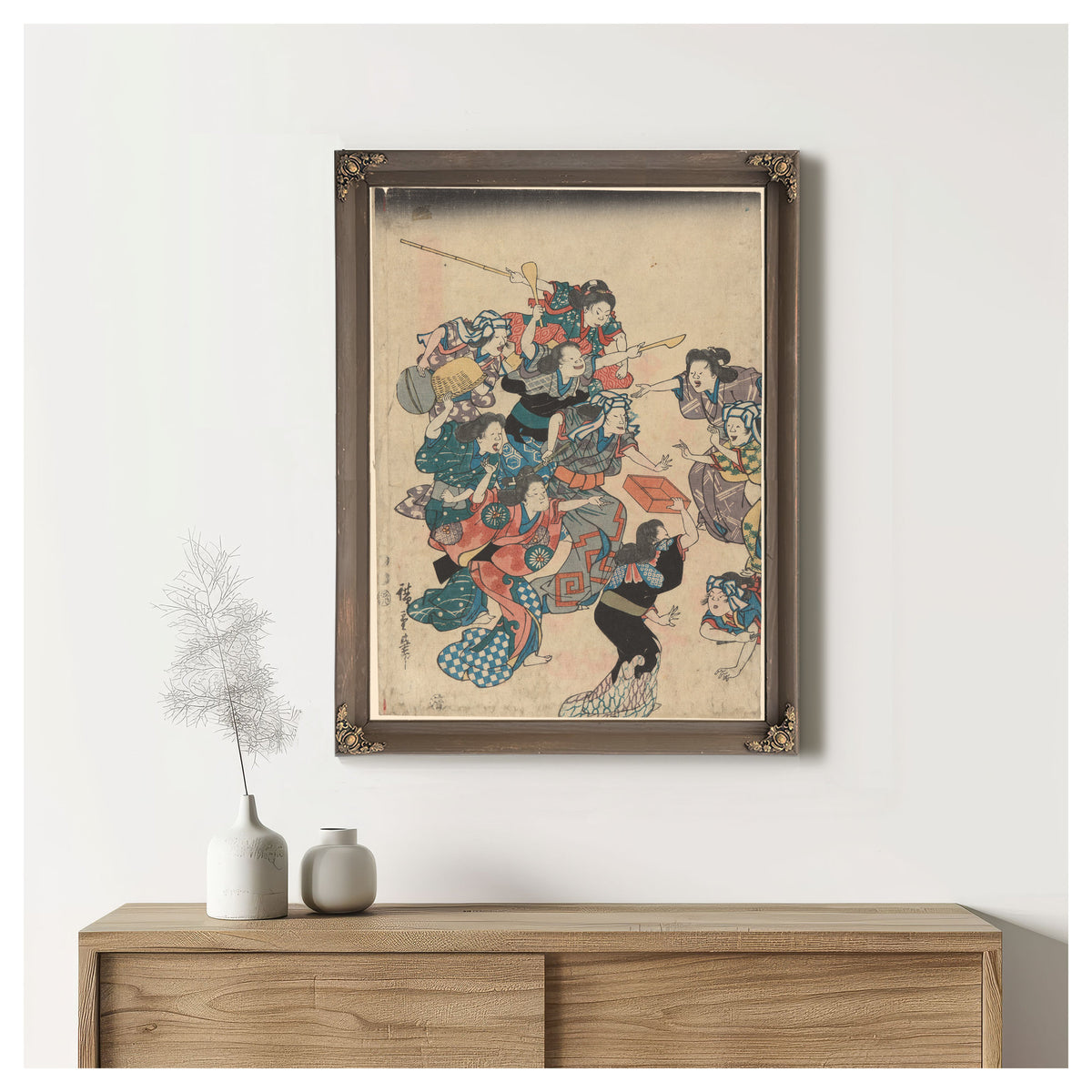Servants Quarrel 1 By Utagawa Hiroshige