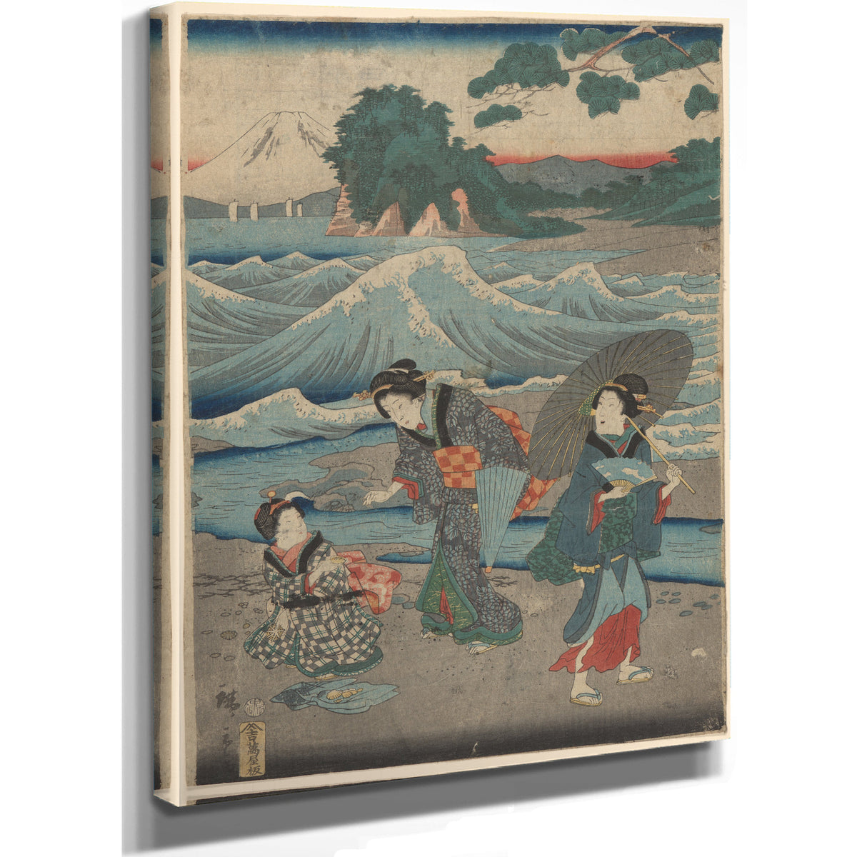Three Women Waves By Utagawa Hiroshige