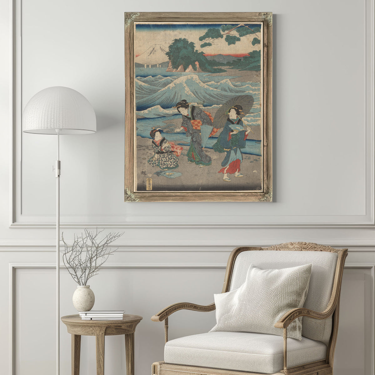 Three Women Waves By Utagawa Hiroshige