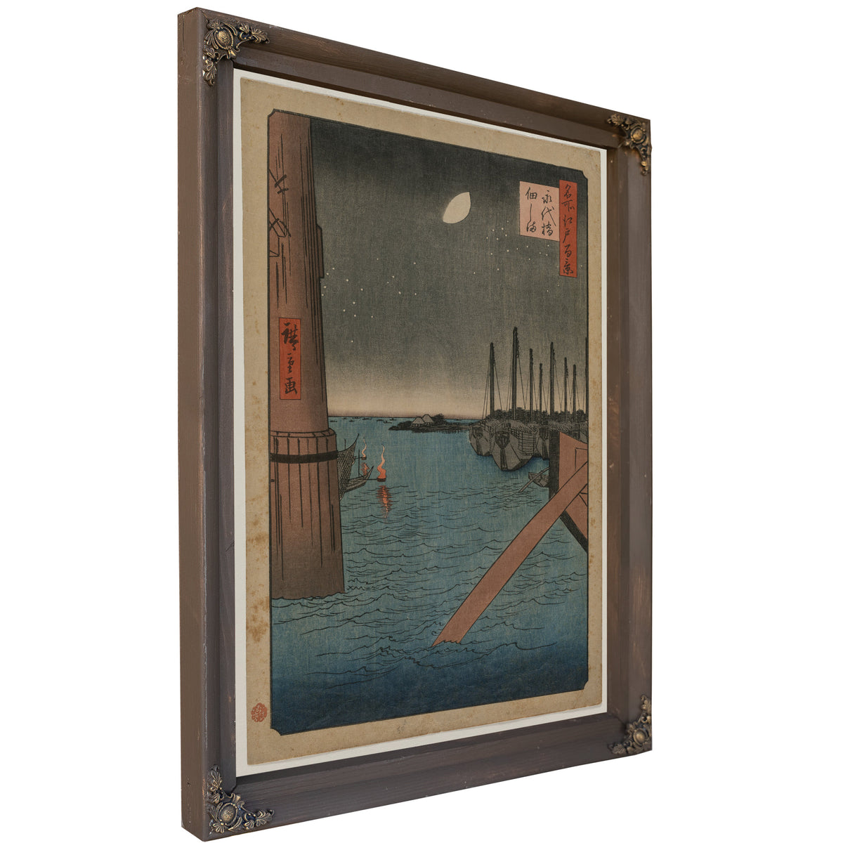 Tsukudajima Eitai Bridge the Series By Utagawa Hiroshige