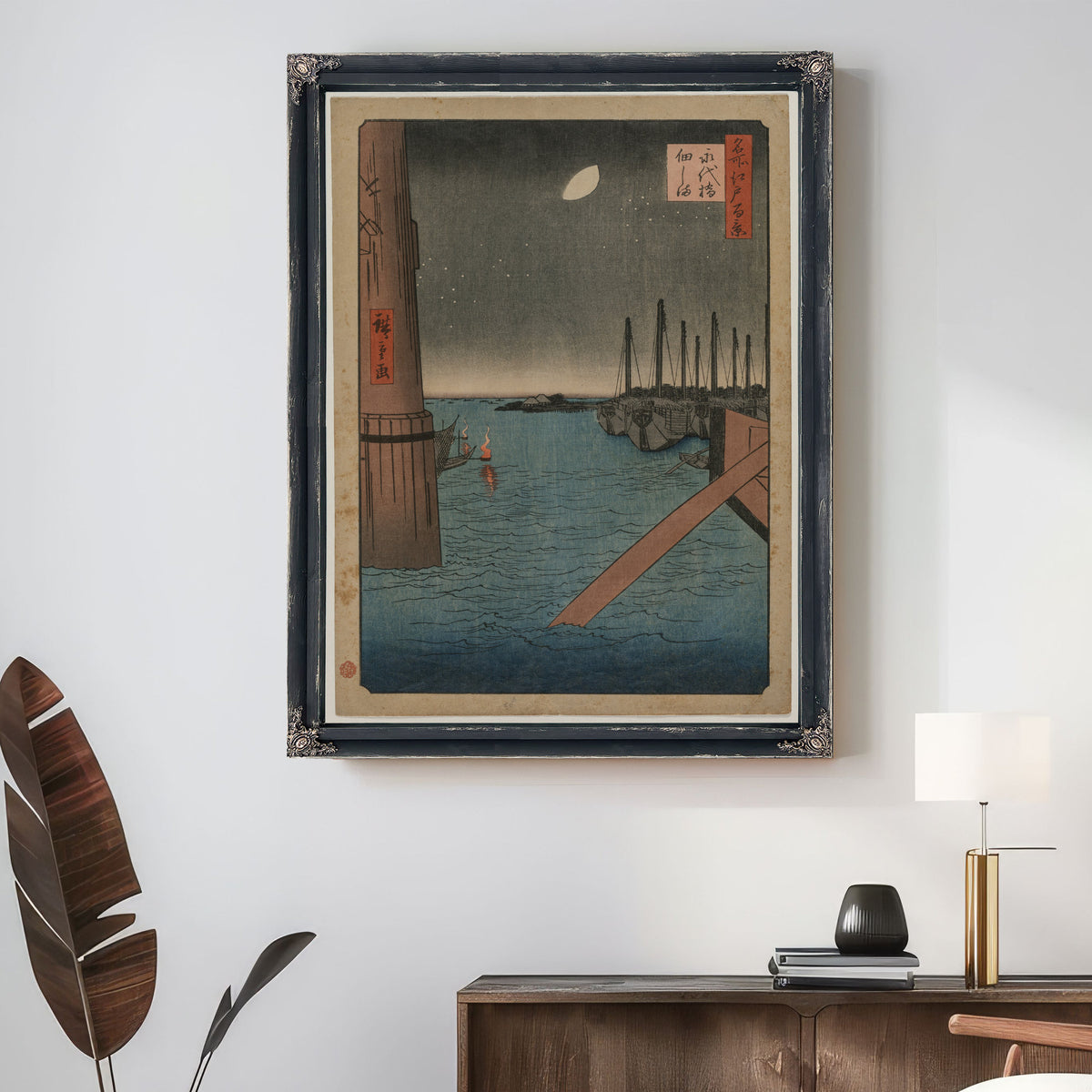 Tsukudajima Eitai Bridge the Series By Utagawa Hiroshige
