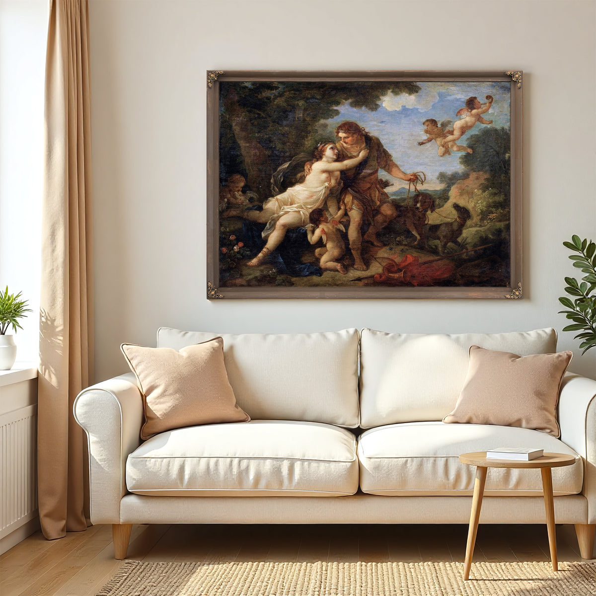 Venus And Adonis by Charles Joseph Natoire