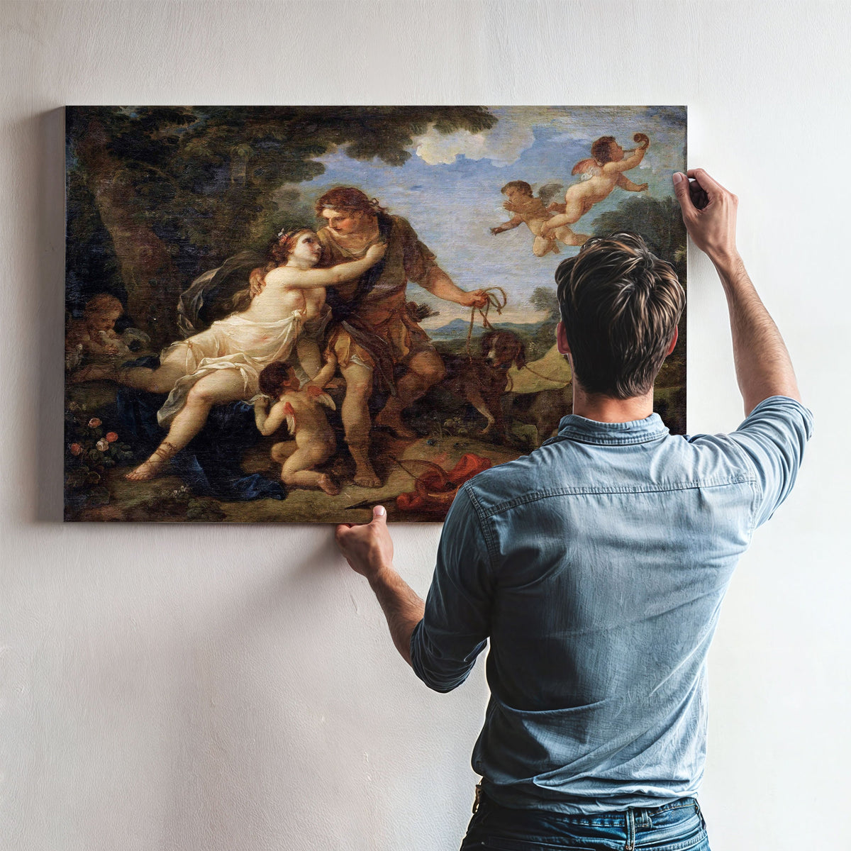 Venus And Adonis by Charles Joseph Natoire