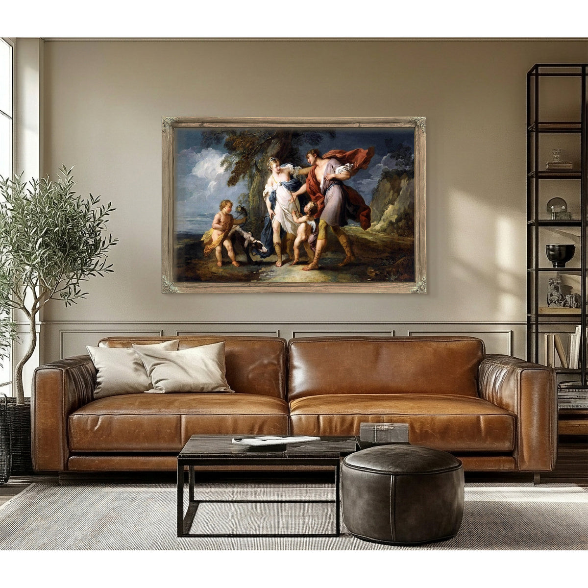 Venus And Adonis Painting Franois Boucher Canvas Art