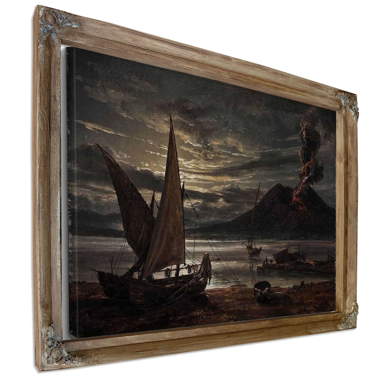 Vesuvius In Eruption Moonlight by Johan Christian Dahl