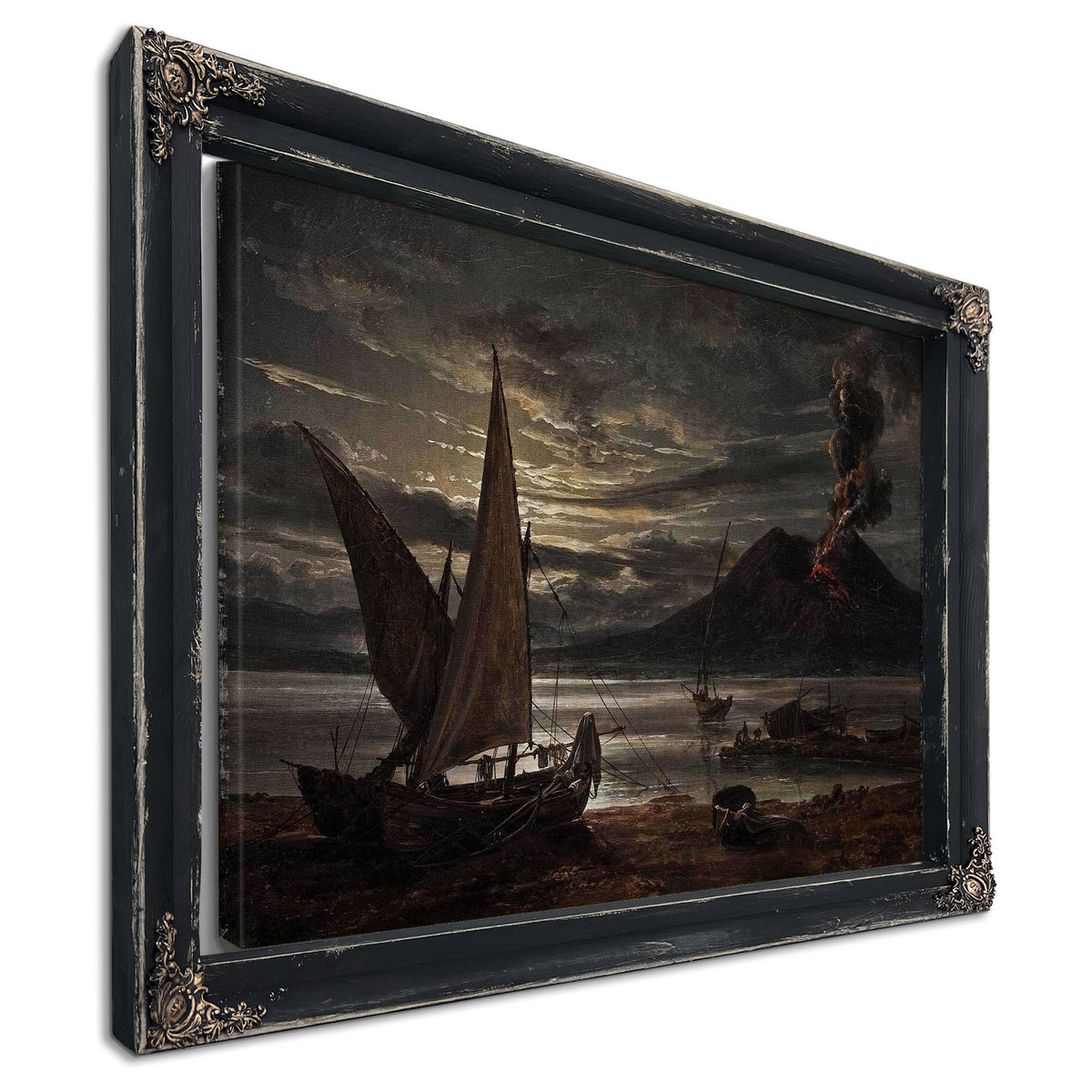 Vesuvius In Eruption Moonlight by Johan Christian Dahl