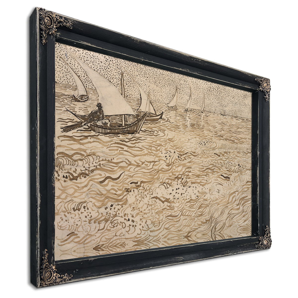 Boats Saintes Maries 1888 By Vincent van Gogh