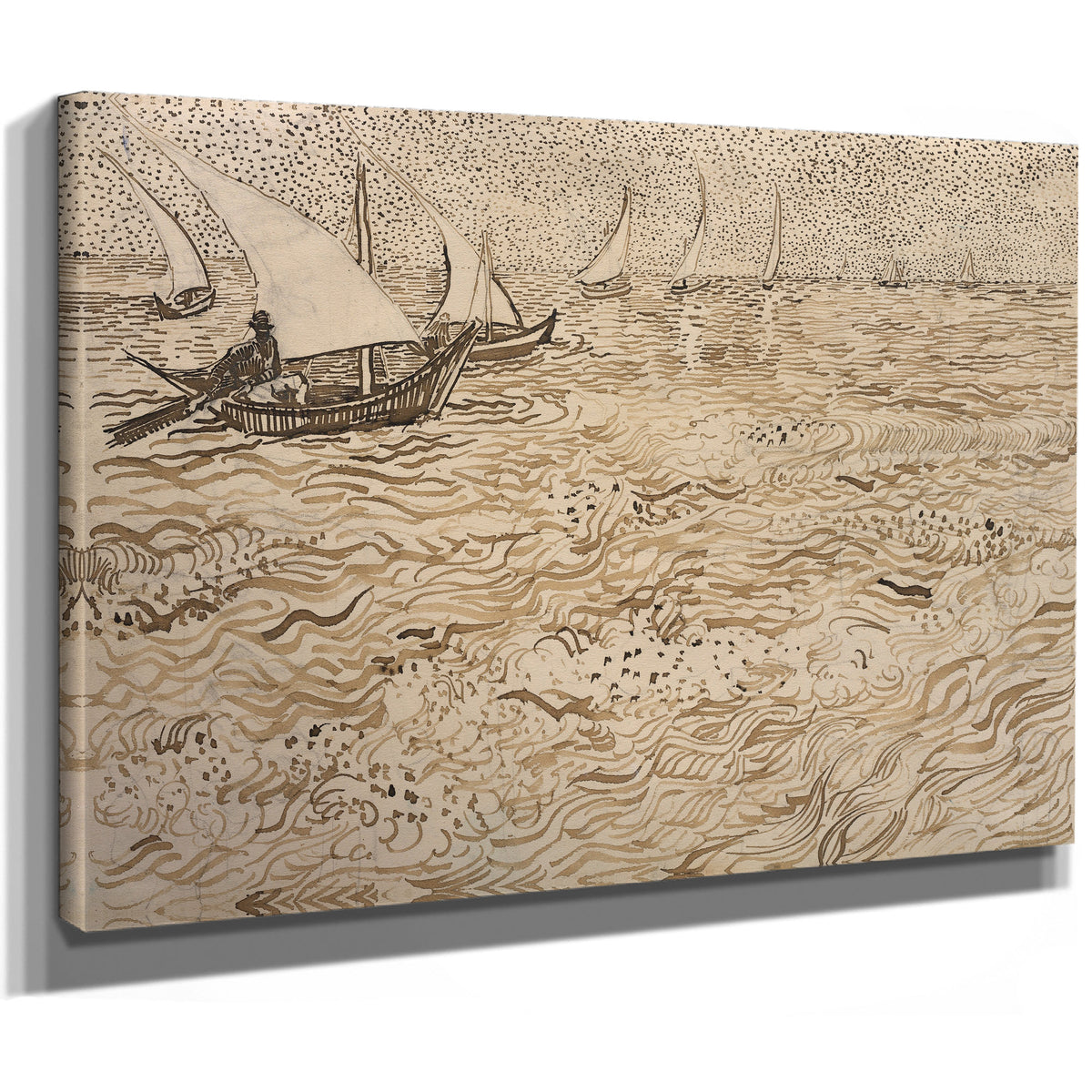 Boats Saintes Maries 1888 By Vincent van Gogh