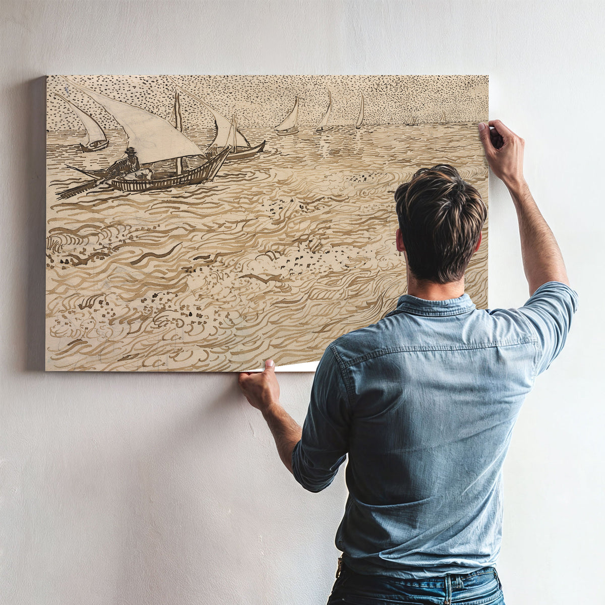 Boats Saintes Maries 1888 By Vincent van Gogh
