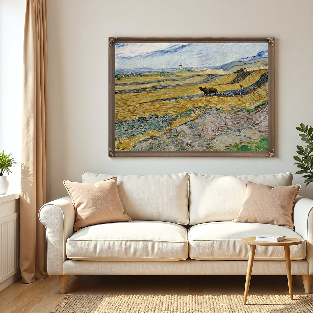 Enclosed Field Ploughman 1889 By Vincent van Gogh