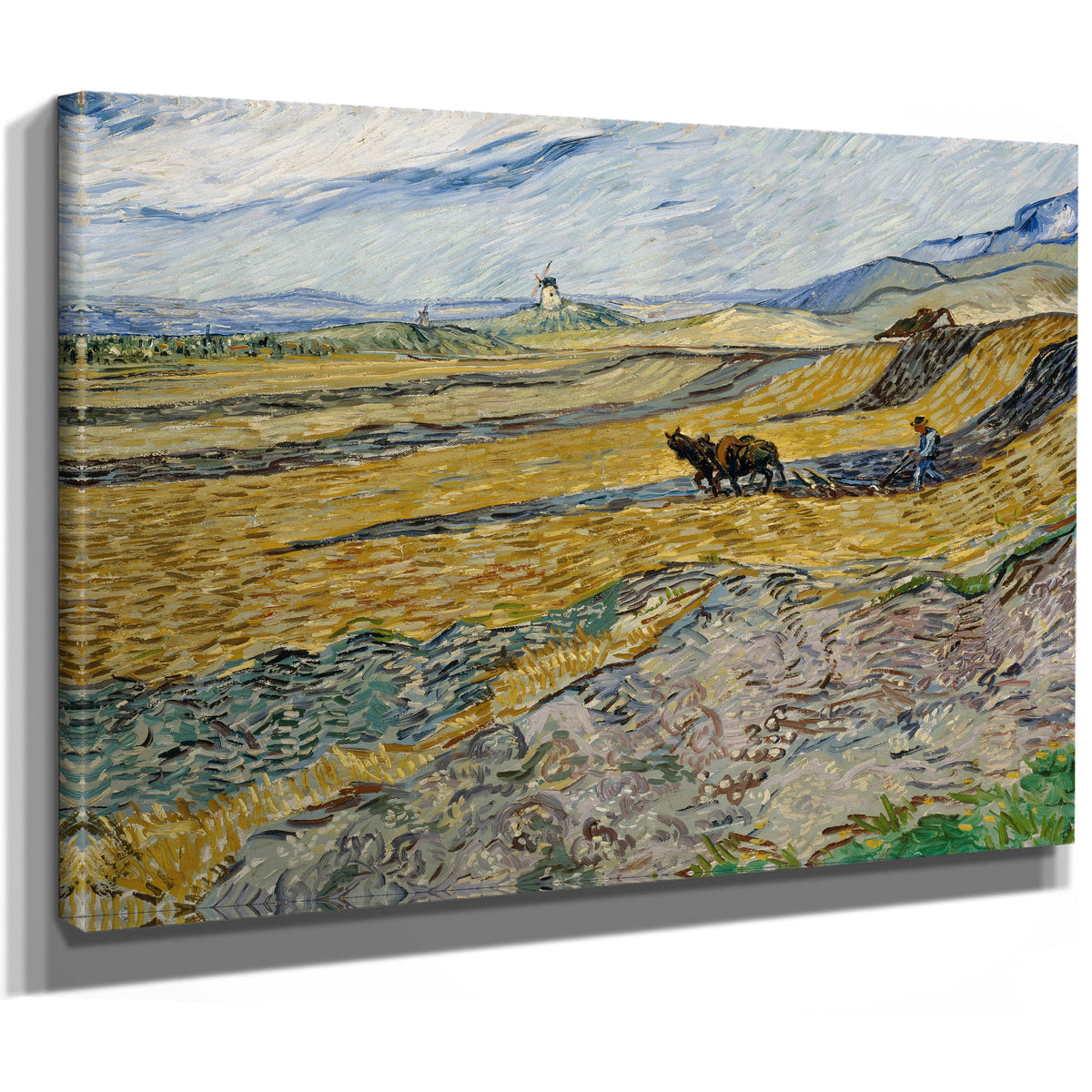 Enclosed Field Ploughman 1889 By Vincent van Gogh